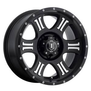 Icon 1017857347MB Shield 17" x 8.50" Wheel - Machined Satin Black