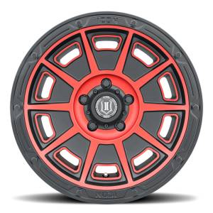Icon Vehicle Dynamics - Icon 3017856350SBRT Victory 17" x 8.50" Wheel - Satin Black with Red Tint - Image 3