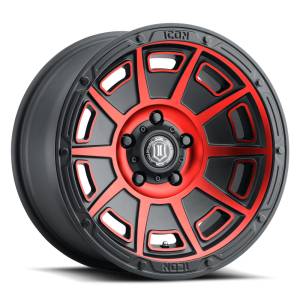Icon Vehicle Dynamics - Icon 3017858347SBRT Victory 17" x 8.50" Wheel - Satin Black with Red Tint - Image 1