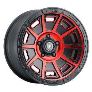 Icon Vehicle Dynamics - Icon 3017859447SBRT Victory 17" x 8.50" Wheel - Satin Black with Red Tint - Image 1