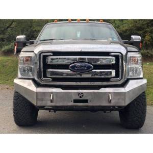Affordable Offroad 11-16fordfront-B Modular Winch Front Bumper for Ford F-250/F-350 2011-2016 - Black Powder Coat