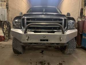 Affordable Offroad - Affordable Offroad 99-04FordWinchFront-B Modular Winch Front Bumper for Ford F-250