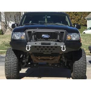 Bumpers By Vehicle - Ford Ranger - Affordable Offroad - Affordable Offroad Erangermod-B Elite Modular Winch Front Bumper for Ford Ranger 1998-2011 - Black Powder Coat