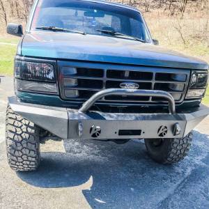 Affordable Offroad - Affordable Offroad Fullfordfront-B Full Size Modular Front Bumper for Ford F150/F250/F350/Bronco 1992-1996 - Black Powder Coat - Image 7