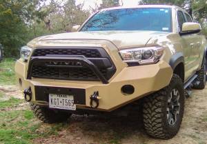 Expedition One - Expedition One TACO16+-FB-H-BARE RangeMax Winch Front Bumper with Single Hoop for Toyota Tacoma 2016-2023 - Bare Steel - Image 2