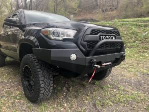 Affordable Offroad - Affordable Offroad TacomaFront-B Modular Front Bumper with Bull Bar for Toyota Tacoma 2016-2023 - Black Powder Coat - Image 3