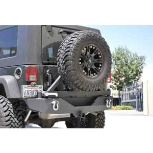 DV8 Offroad - Dv8 Offroad RBSTTB-01BR Rear Bumper with Tire Carrie for Jeep Wrangler JK 2007-2018 - Image 2