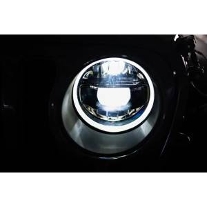 DV8 Offroad - DV8 Offroad HLCJL-02 LED Headlights for Jeep 2018-2022 - Black - Image 6
