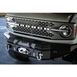 DV8 Offroad - DV8 Offroad FBBR-01 MTO Series Winch Front Bumper for Ford Bronco 2021-2024 - Texture Black - Image 7