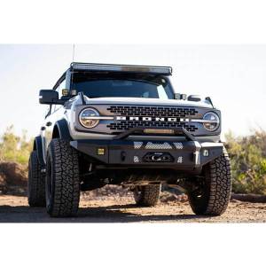 DV8 Offroad - DV8 Offroad FBBR-01 MTO Series Winch Front Bumper for Ford Bronco 2021-2024 - Texture Black - Image 11