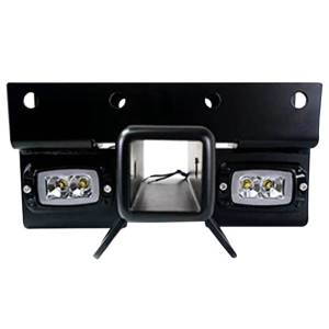Towing Accessories - Receiver Hitch Plate - DV8 Offroad - DV8 Offroad AHJP-01 Hitch with Cube Light for Jeep 2007-2022 - Black