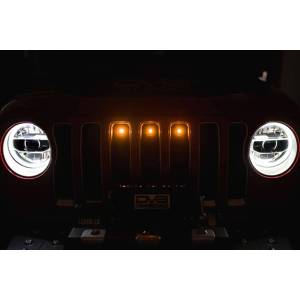 DV8 Offroad - DV8 Offroad GRGL-01 Amber Grille Lights for Jeep Gladiator JT 2020-2022 - Texture Black - Image 7