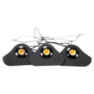 DV8 Offroad GRJL-02 Amber Grille Lights for Jeep 2018-2022 - Texture Black