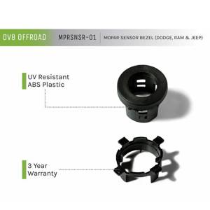 DV8 Offroad - DV8 Offroad MPRSNSR-01 Mopar Sensor Bezel for Jeep/Dodge 2018-2022 - Texture Black - Image 6