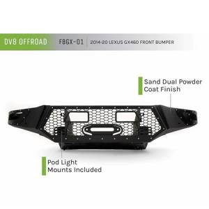 DV8 Offroad - DV8 Offroad FBGX-01 Front Bumper for Lexus GX 460 2014-2021 - Texture Black - Image 7