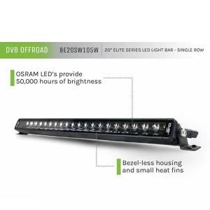 DV8 Offroad - DV8 Offroad BE20SW105W 20" Elite Series LED Light Bar - Black - Image 7