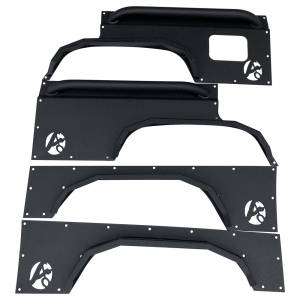 Affordable Offroad xjflares2 Armor Front and Rear Fender Flares for Jeep Cherokee XJ 1984-2001 - Bare
