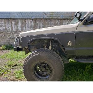 Affordable Offroad - Affordable Offroad xjflares2 Armor Front and Rear Fender Flares for Jeep Cherokee XJ 1984-2001 - Bare - Image 4