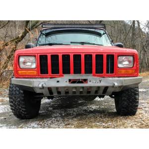 Affordable Offroad RHXJmod Elite Plain Winch Modular Front Bumper for Jeep 1984-2001 - Bare