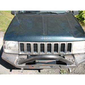 Affordable Offroad - Affordable Offroad ZJplain Elite Modular Winch Front Bumper for Jeep Grand Cherokee ZJ 1993-1998 - Bare - Image 3