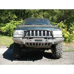 Affordable Offroad - Affordable Offroad ZJplain Elite Modular Winch Front Bumper for Jeep Grand Cherokee ZJ 1993-1998 - Bare - Image 4