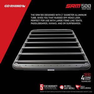 Go Rhino - Go Rhino 5935055T SRM500 55" Flat Platform Roof Racks - Textured Black - Image 4