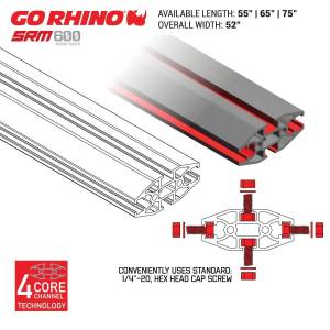 Go Rhino - Go Rhino 5936055T SRM600 55" Tubular Basket-Style Roof Racks - Textured Black - Image 6