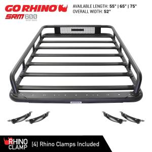 Go Rhino - Go Rhino 5936075T SRM600 75" Tubular Basket-Style Roof Racks - Textured Black - Image 3