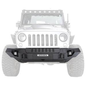 Shop Bumpers By Vehicle - Go Rhino - Go Rhino 230116T Trailline Winch Ready Straight Front Bumper for Jeep Wrangler JK/JL 2007-2022 - Textured Black