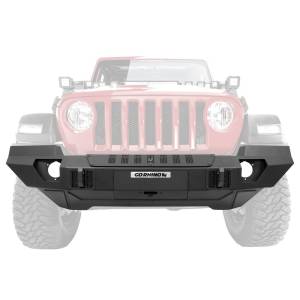 Shop Bumpers By Vehicle - Go Rhino - Go Rhino 230121T Trailline Winch Ready Full Width Front Bumper for Jeep Gladiator JT 2020-2022 - Textured Black