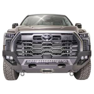 All Bumpers - Fab Fours - Fab Fours TT22-X5451-B Matrix Front Bumper with No Guard for Toyota Tundra 2022 - Bare Steel
