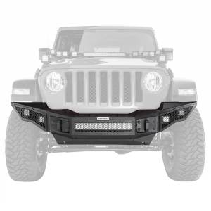 Jeep Bumpers - Jeep Gladiator JT 2020-2022 - Go Rhino - Go Rhino 331200T Rockline Winch Ready Full Width Front Bumper for Jeep Gladiator JT 2020-2022