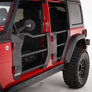 Go Rhino - Go Rhino 572601 Trailline Front Tube Doors (Pair) for Jeep Wrangler JK 2018-2022 - Textured Black - Image 4