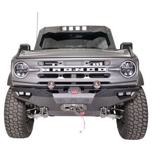 Front Winch Bumper - Ford - Fab Fours - Fab Fours FB21-F5251-1 Premium Winch Front Bumper for Ford Bronco 2021-2022