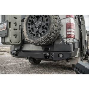 Van Bumpers - Expedition One - Expedition One SPR-14-18-RB-DSTC-BARE Rear Bumper with Dual Swing Out Tire Carrier for Mercedes-Benz Sprinter 2014-2018 - Bare Steel