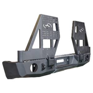 Expedition One Bumpers - Toyota Tundra Products - Expedition One - Expedition One TT07-13-RB-DSTC-BARE RangeMax Rear Bumper with Dual Swing Out Tire Carrier for Toyota Tundra 2007-2013 - Bare Steel