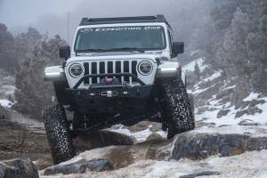 Expedition One - Expedition One JEEP-JKJLG-TS2-STUBBY-FB-H-PC Trail Series 2 Stubby Front Bumper with Single Hoop for Jeep 2012-2022 - Textured Black Powder Coat - Image 2