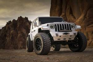 Expedition One - Expedition One JEEP-JKJLG-TS2-STUBBY-FB-H-PC Trail Series 2 Stubby Front Bumper with Single Hoop for Jeep 2012-2022 - Textured Black Powder Coat - Image 4
