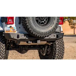 Expedition One Bumpers - Jeep Wrangler JL - Expedition One - Expedition One JL18-CS2-RB-STC-BARE Core Series 2 Rear Bumper with Smooth Motion Tire Carrier System for Jeep Wrangler JL 2018-2022 - Bare Steel