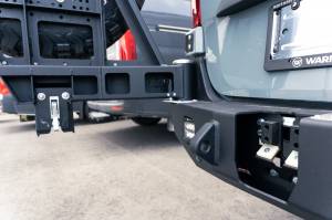 Expedition One - Expedition One SPR-19+-RB-SSTC-BARE Rear Bumper with Single Swing Tire Carrier for Mercedes-Benz Sprinter 2019-2023 - Bare Steel - Image 4