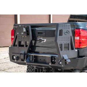 Expedition One - Expedition One CHV1500-14-18-RB-DSTC-BARE Rear Bumper with Dual Swing Out Tire Carrier for Chevy Silverado 1500 2014-2018 - Bare Steel - Image 2