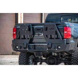 Expedition One - Expedition One CHV1500-14-18-RB-DSTC-BARE Rear Bumper with Dual Swing Out Tire Carrier for Chevy Silverado 1500 2014-2018 - Bare Steel - Image 3