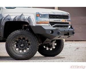 Expedition One - Expedition One CHV1500-16+FB-H-BARE Front Bumper with Single Hoop for Chevy Silverado 1500 2016-2022 - Bare Steel - Image 2