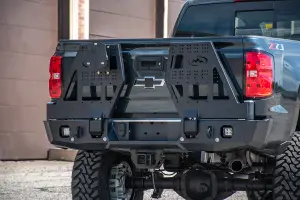 Expedition One - Expedition One CHV2500/3500-15-19-RB-DSTC-BARE Rear Bumper with Dual Swing Out Tire Carrier for Chevy Silverado 2500HD/3500 2015-2019 - Bare Steel - Image 1