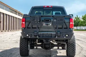Expedition One - Expedition One CHV2500/3500-15-19-RB-DSTC-BARE Rear Bumper with Dual Swing Out Tire Carrier for Chevy Silverado 2500HD/3500 2015-2019 - Bare Steel - Image 2