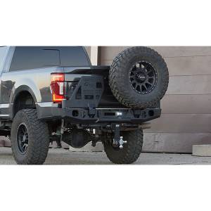 Expedition One - Expedition One FORDF250/350/450-17+-RB-DSTC-BARE RangeMax Rear Bumper with Dual Swing Out Tire Carrier for Ford F-250/F-350 2017-2022 - Bare Steel - Image 2