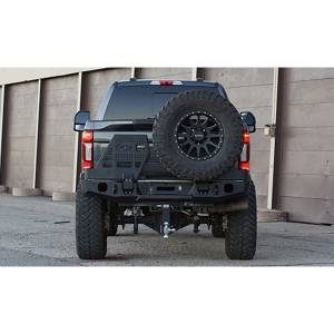 Expedition One - Expedition One FORDF250/350/450-17+-RB-DSTC-BARE RangeMax Rear Bumper with Dual Swing Out Tire Carrier for Ford F-250/F-350 2017-2022 - Bare Steel - Image 3