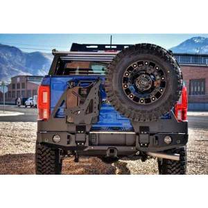 Expedition One - Expedition One FORDRNGR-2019+-RB-DSTC-BARE RangeMax Rear Bumper with Dual Swing Out Tire Carrier for Ford Ranger 2019-2022 - Bare Steel - Image 3