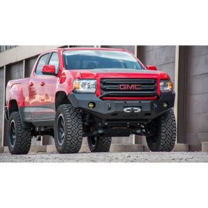 Expedition One - Expedition One GMC-CAN-15+FB-BB-PC Front Bumper with Wraparound Bull Bar Hoop for GMC Canyon 2015-2020 - Textured Black Powder Coat - Image 2