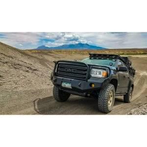 Expedition One - Expedition One GMC-CAN-15+FB-BB-PC Front Bumper with Wraparound Bull Bar Hoop for GMC Canyon 2015-2022 - Textured Black Powder Coat - Image 4